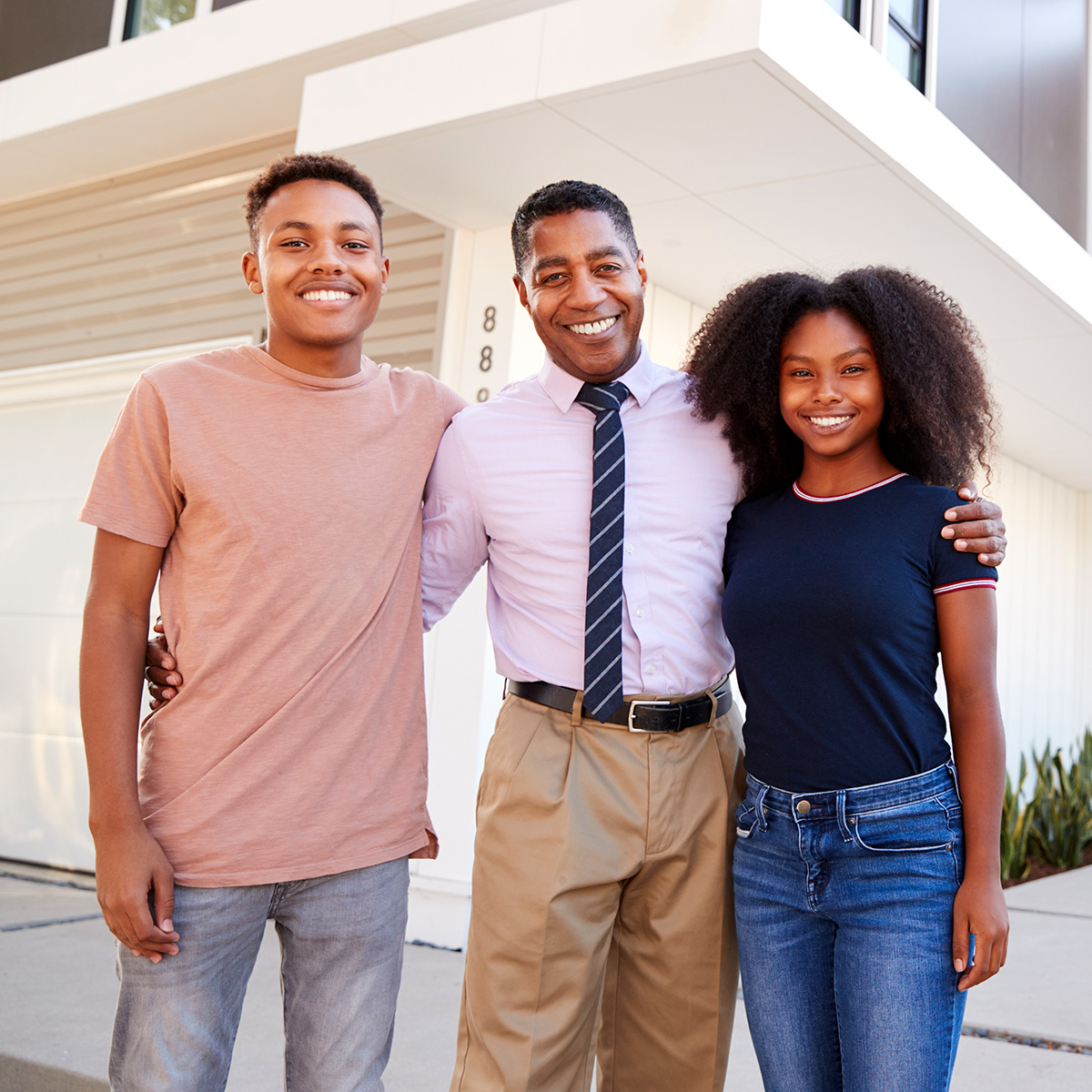 family with realtor