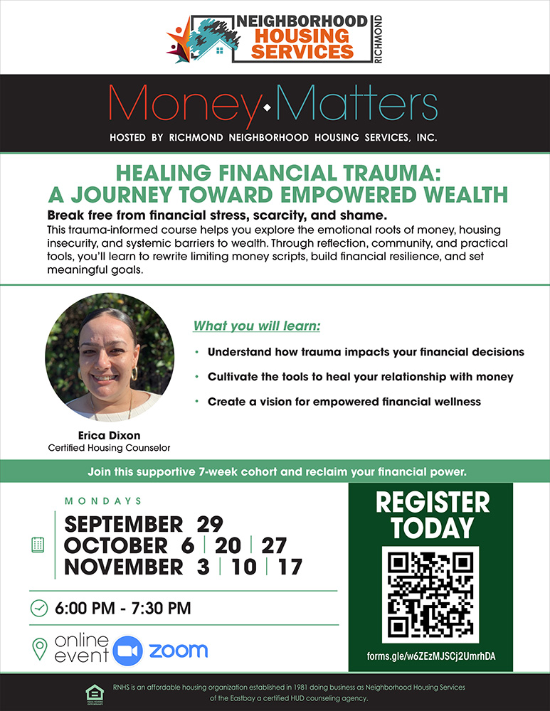 Join the healing financial trauma course