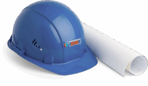 hardhat and blueprints
